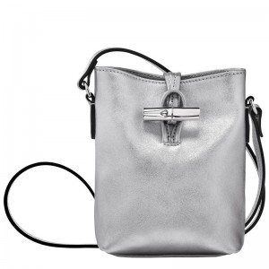 Silver Longchamp Roseau XS Women's Crossbody Bags | GDJO-19643