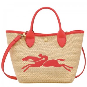 Strawberry Red Longchamp Le Panier Pliage S Women's Basket Bag | QOUJ-98503