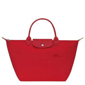 Tomato Red Longchamp Le Pliage Green M Women's Handbags | IYFM-75469