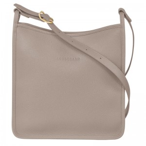 Turtledove Grey Longchamp Le Foulonné M Women's Crossbody Bags | WIOY-54762