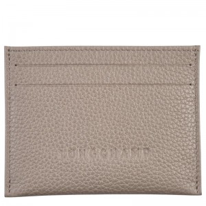 Turtledove Grey Longchamp Le Foulonné Men's Cardholders | ZVAQ-19602