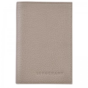 Turtledove Grey Longchamp Le Foulonné Passport cover Women's Passport Bag | BEZK-63981