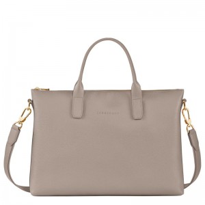 Turtledove Grey Longchamp Le Foulonné S Women's Briefcase | UOBH-17980