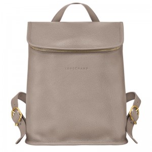 Turtledove Grey Longchamp Le Foulonné Women's Backpacks | FYBQ-27068