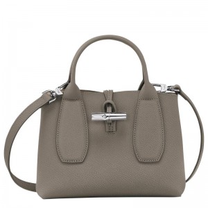 Turtledove Grey Longchamp Roseau S Women's Handbags | PUOI-75298