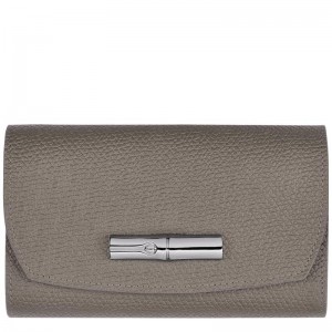 Turtledove Grey Longchamp Roseau Women's Wallets | QGLW-41693