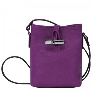 Violet Purple Longchamp Roseau XS Women's Crossbody Bags | JXFT-61893