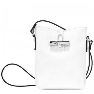 White Longchamp Roseau XS Women's Crossbody Bags | ITHE-06512