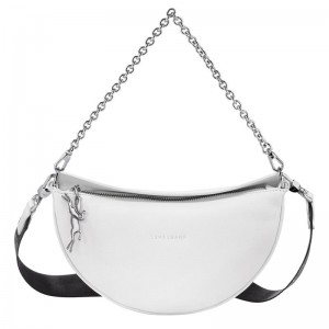 White Longchamp Smile S Women's Crossbody Bags | RYOD-60817