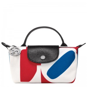 White Longchamp x Robert Indiana Men's Pouches | XBQE-42687