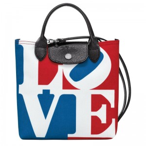 White Longchamp x Robert Indiana XS Men's Crossbody Bags | SXEF-71368