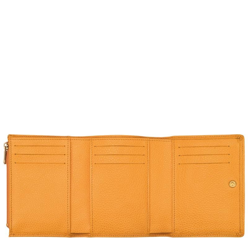 Apricot Orange Longchamp Le Foulonné Men's Wallets | QTIC-43286