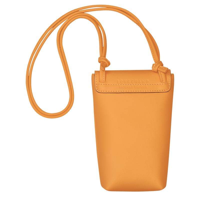 Apricot Orange Longchamp Le Pliage Xtra with leather lace Women's Phone Case | TNFA-61035