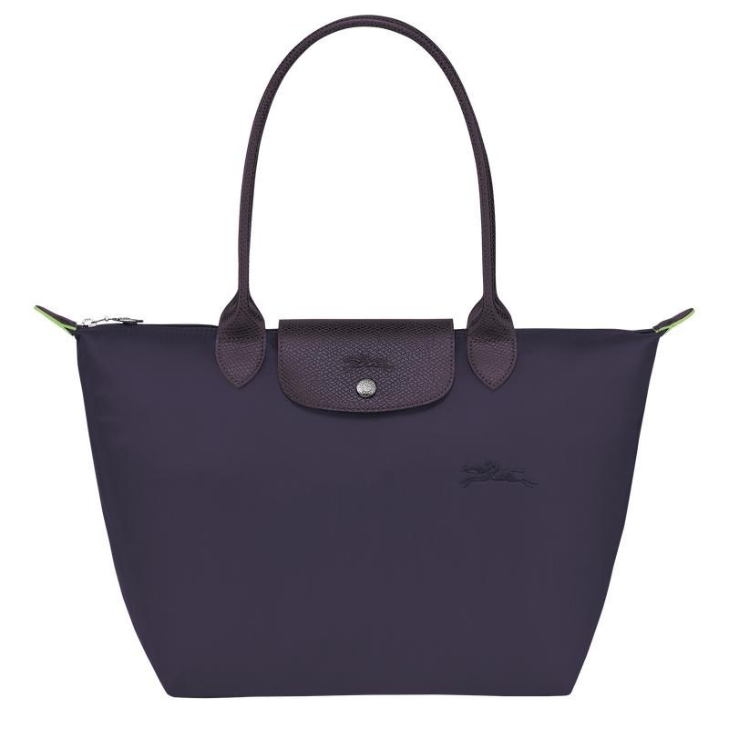 Bilberry Purple Longchamp Le Pliage Green M Women\'s Tote Bag | DEWX-32457