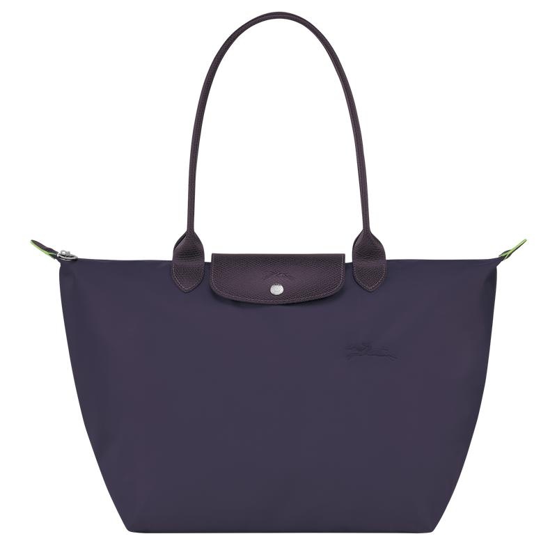 Bilberry Purple Longchamp Le Pliage Green L Women\'s Tote Bag | SEYG-64319