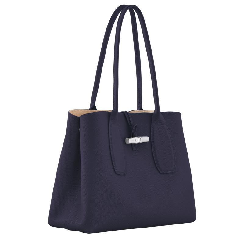 Bilberry Purple Longchamp Roseau L Women's Tote Bag | EKAJ-38054