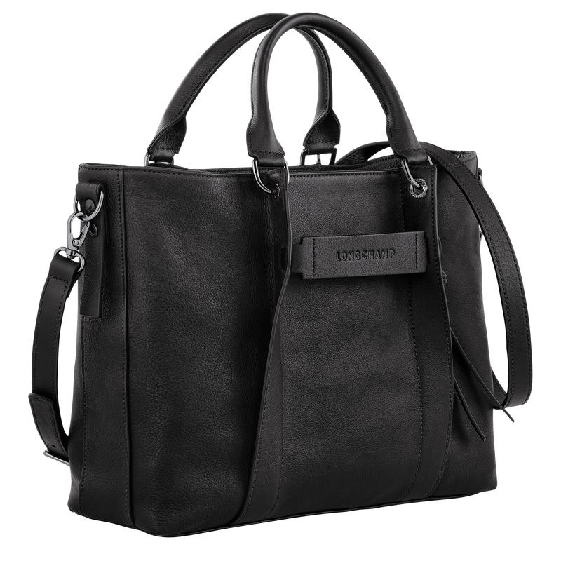 Black Longchamp 3D L Women's Handbags | XKMF-70832