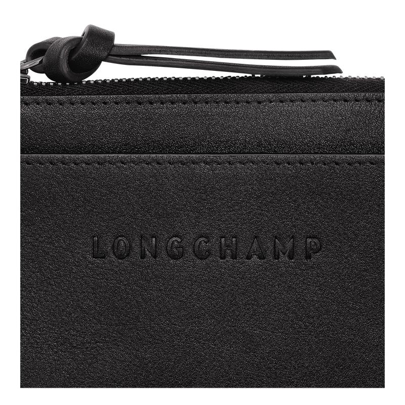 Black Longchamp 3D Men's Cardholders | CUNB-71986