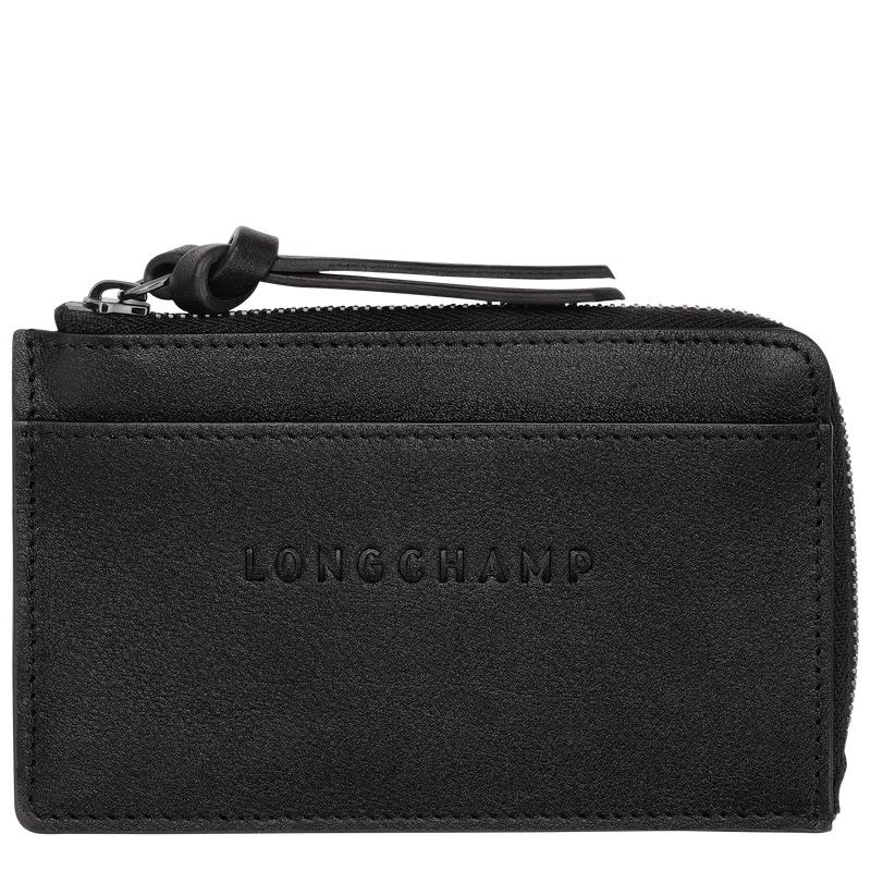 Black Longchamp 3D Men\'s Cardholders | CUNB-71986