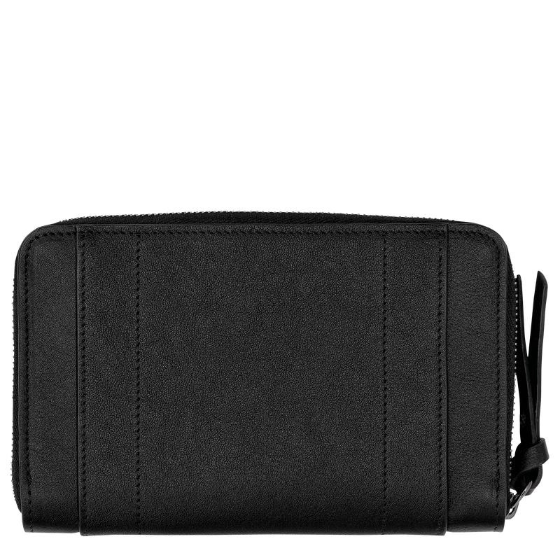 Black Longchamp 3D Women's Wallets | NLSP-09587