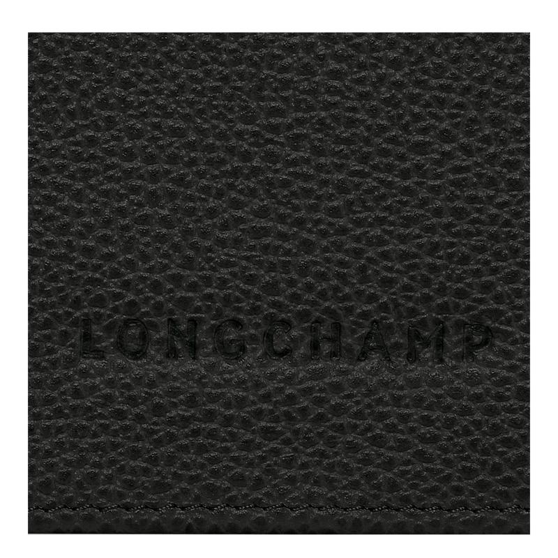 Black Longchamp Le Foulonné Continental Women's Wallets | ZBIP-26581