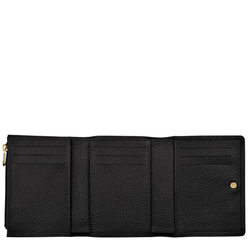 Black Longchamp Le Foulonné Men's Wallets | UOAQ-89132