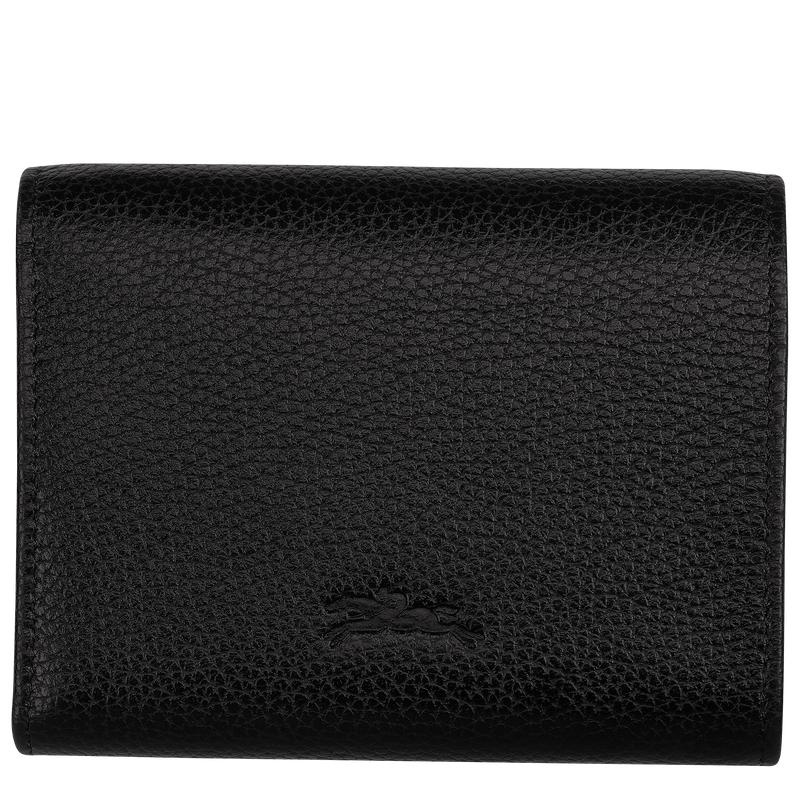 Black Longchamp Le Foulonné Men's Wallets | UOAQ-89132