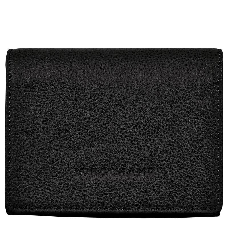 Black Longchamp Le Foulonné Men\'s Wallets | UOAQ-89132