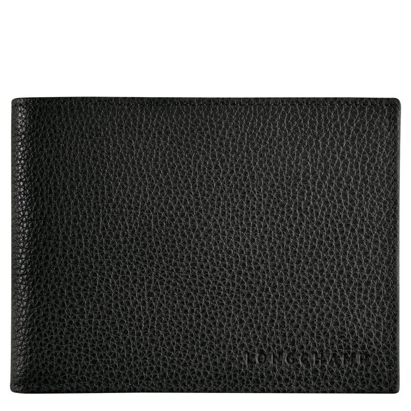 Black Longchamp Le Foulonné Men\'s Wallets | FTHR-94835