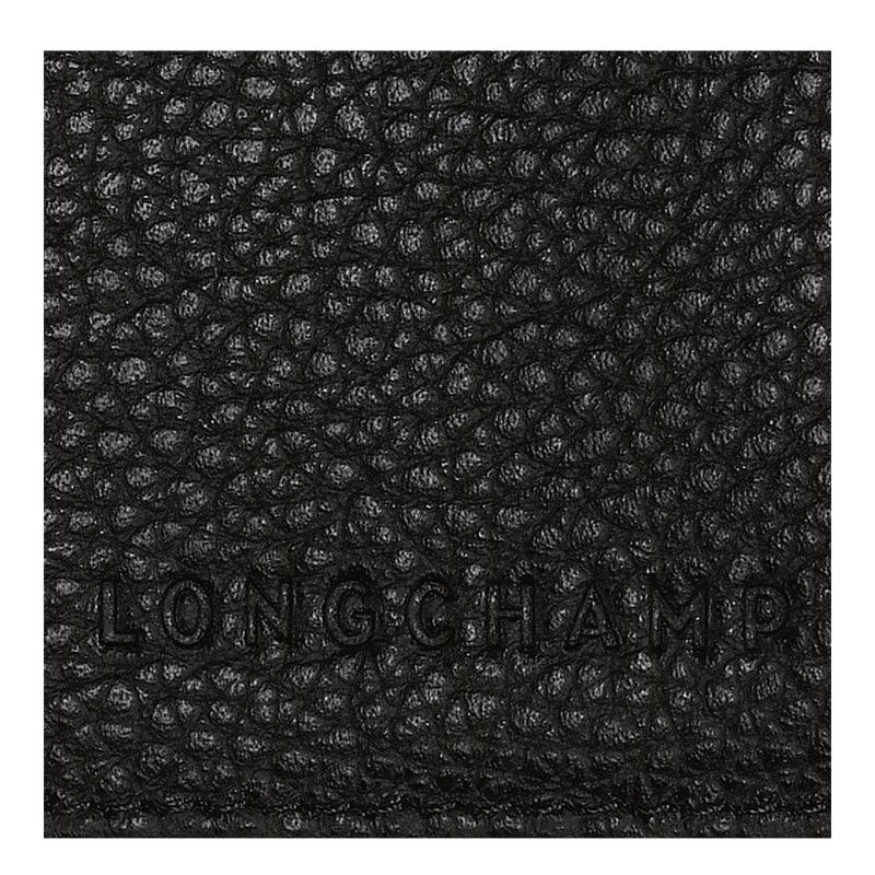 Black Longchamp Le Foulonné Passport cover Men's Passport Bag | VIXK-68053