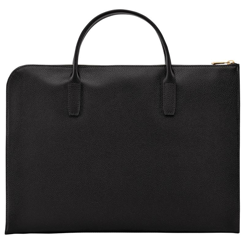 Black Longchamp Le Foulonné S Men's Briefcase | MXIN-02469