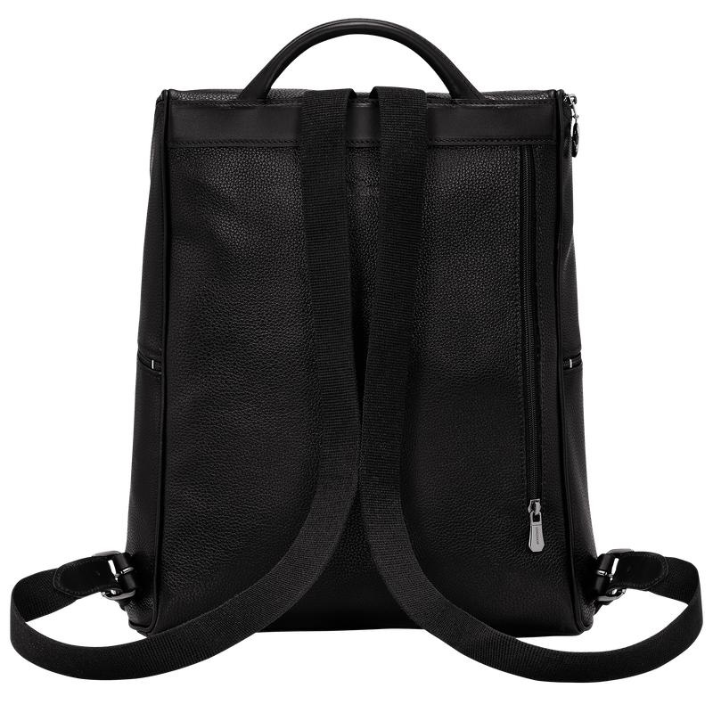 Black Longchamp Le Foulonné Women's Backpacks | BJWQ-48061