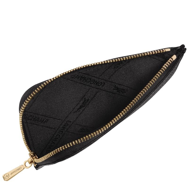 Black Longchamp Le Foulonné Women's Cardholders | GBAN-27085