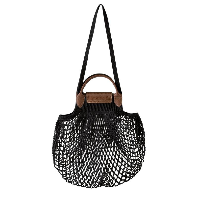 Black Longchamp Le Pliage Filet L Women's Mesh Bag | KGQX-76198