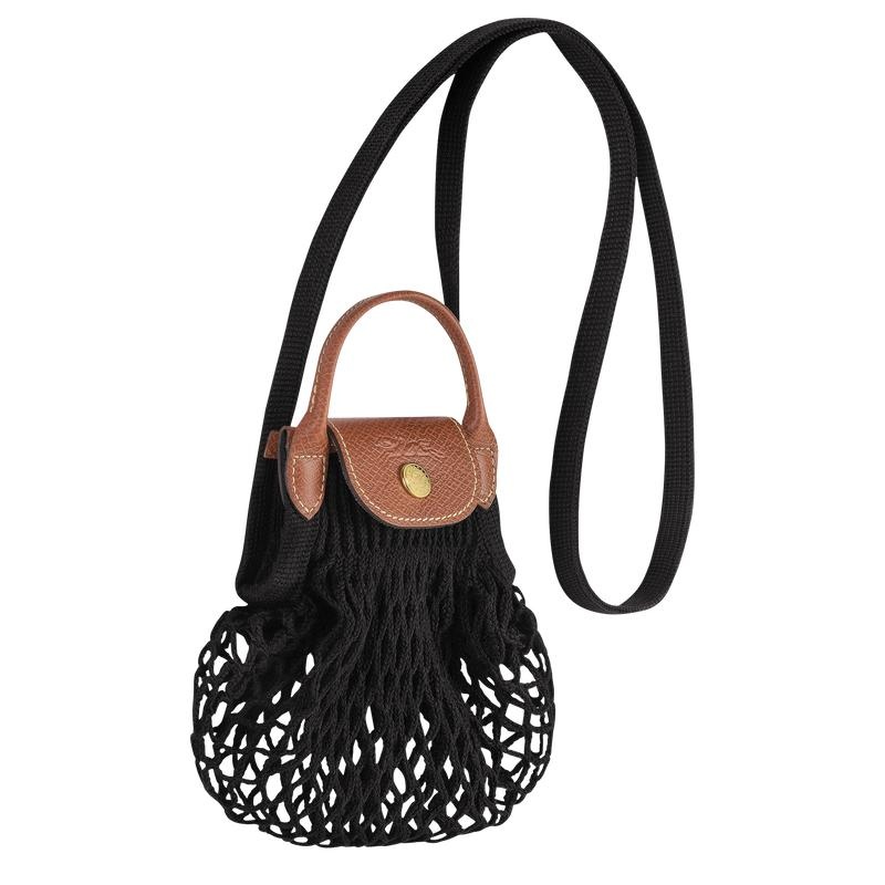 Black Longchamp Le Pliage Filet XS Women's Mesh Bag | XYKR-09126