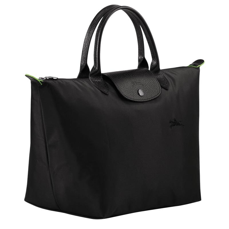 Black Longchamp Le Pliage Green M Women's Handbags | NAHW-84793