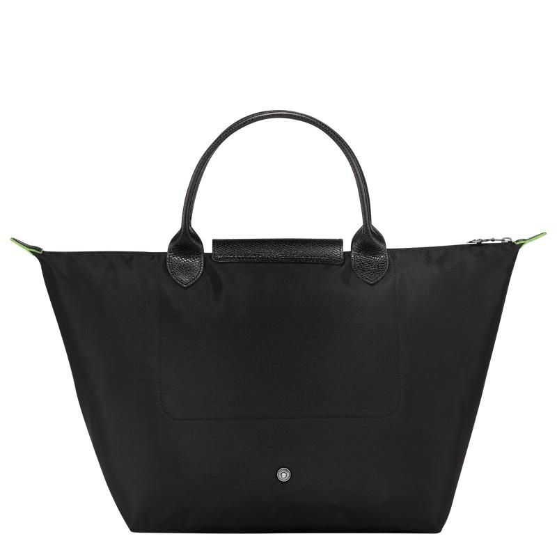 Black Longchamp Le Pliage Green M Women's Handbags | NAHW-84793