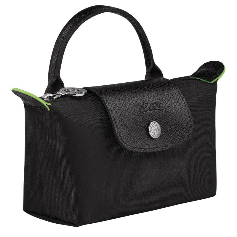 Black Longchamp Le Pliage Green with handle Women's Pouches | XZQO-30217