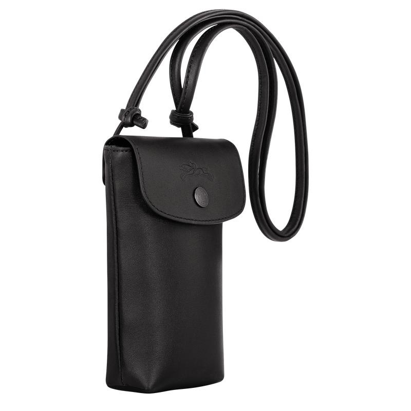 Black Longchamp Le Pliage Xtra with leather lace Women's Phone Case | MYVP-48053