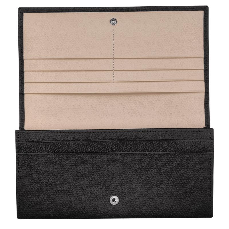 Black Longchamp Roseau Continental Women's Wallets | SCQH-58329