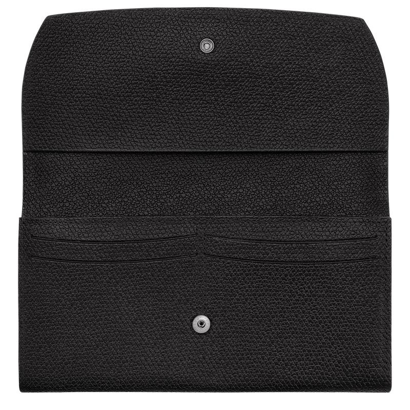 Black Longchamp Roseau Continental Women's Wallets | SCQH-58329