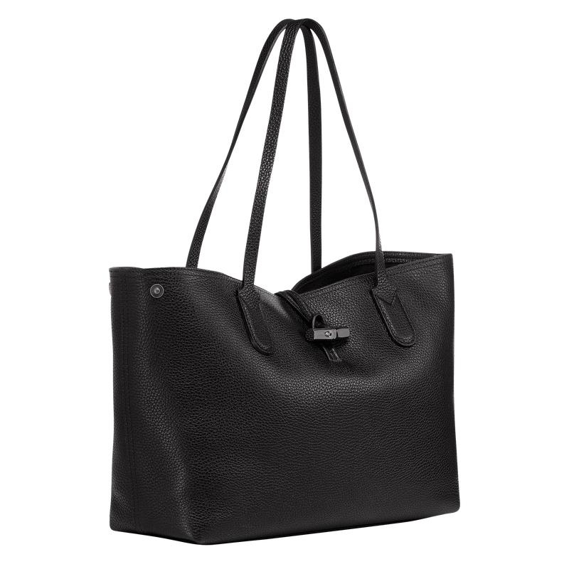 Black Longchamp Roseau Essential L Women's Tote Bag | ZOFY-17352