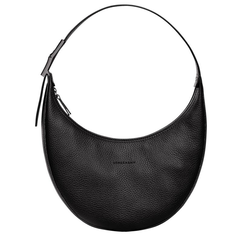 Black Longchamp Roseau Essential M Women\'s Hobo Bags | EJXS-54137