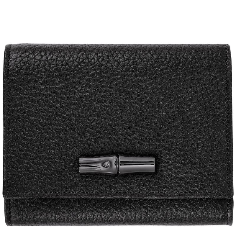 Black Longchamp Roseau Essential Women\'s Wallets | LJTX-42705