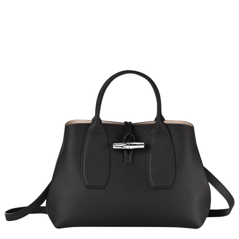 Black Longchamp Roseau M Women\'s Handbags | MIBJ-27490