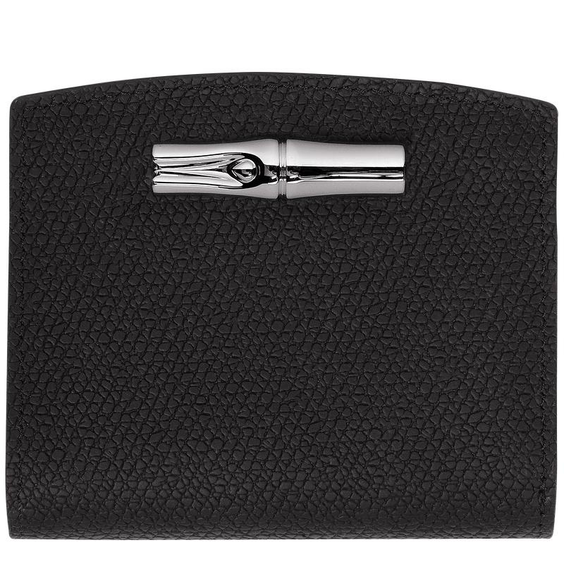 Black Longchamp Roseau Women\'s Wallets | NJWA-93614