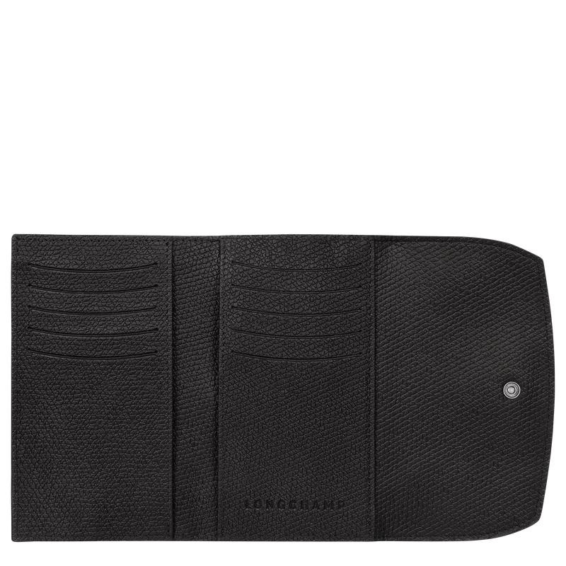 Black Longchamp Roseau Women's Wallets | RNHO-28435