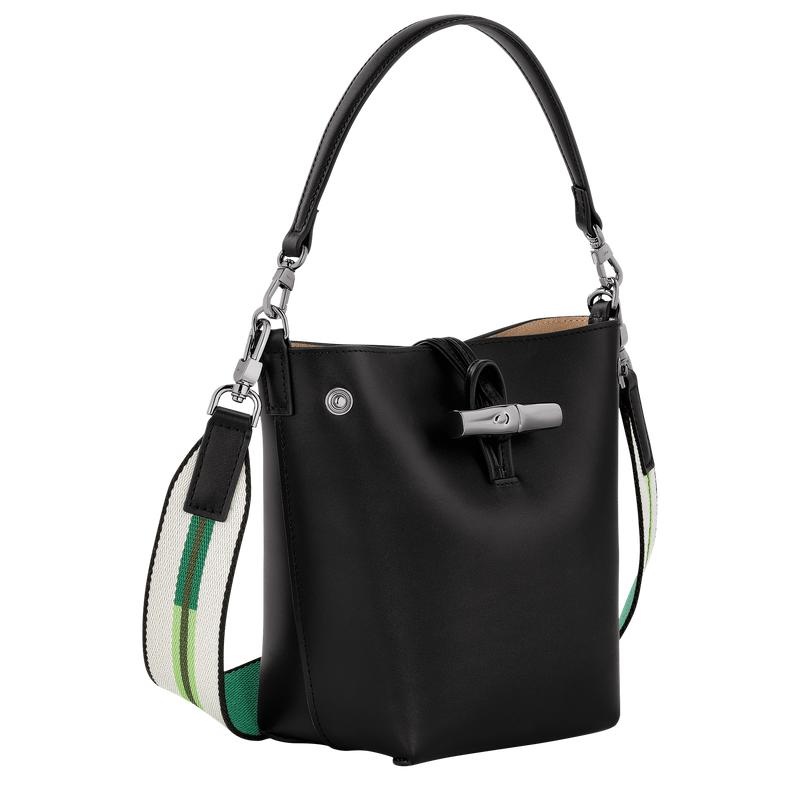 Black Longchamp Roseau XS Women's Bucket Bag | WREG-08175