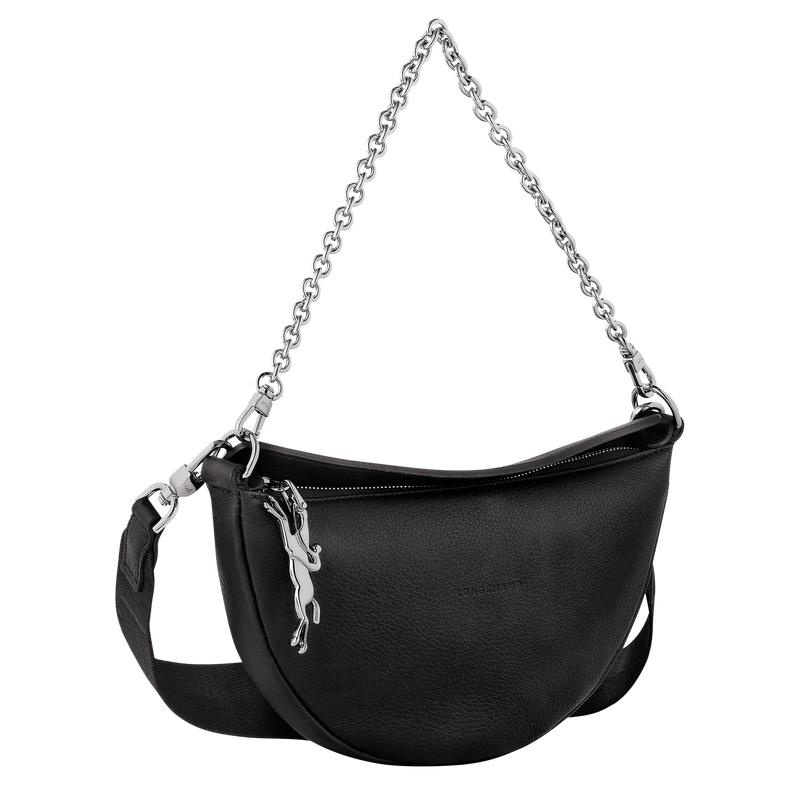 Black Longchamp Smile S Women's Crossbody Bags | BJCU-69738