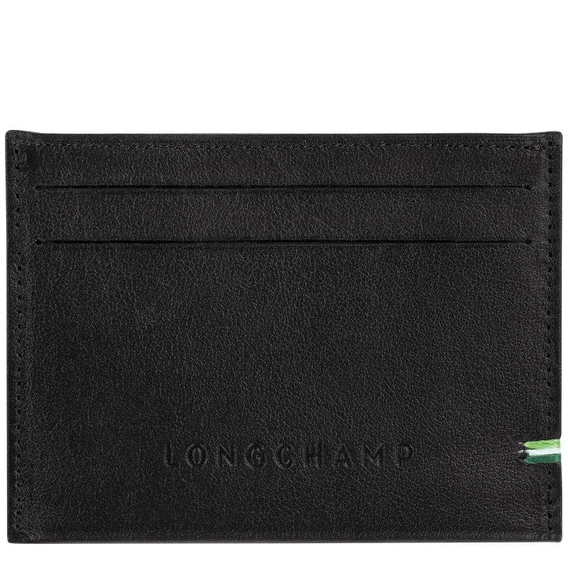 Black Longchamp sur Seine Men\'s Cardholders | YRWX-02341